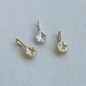OOAK - 10kt yellow gold/sterling silver ladybug charms