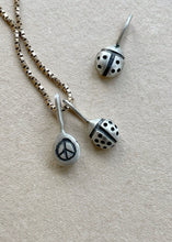 Load image into Gallery viewer, OOAK Lady bug #1 sterling silver pendant/charm