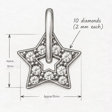 Load image into Gallery viewer, Custom 14k Yellow Gold Diamond Star Charm – Teresa