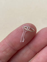 Load image into Gallery viewer, Key charm clear quartz - 14kt yellow solid yellow gold jump ring