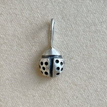 Load image into Gallery viewer, OOAK Lady bug #2 sterling silver pendant/charm