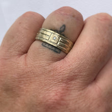 Load image into Gallery viewer, Rustic Male Wedding band/Engagement ring - 8mm - yellow gold
