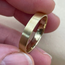 Load image into Gallery viewer, Yellow gold - 4mm - Brushed finish wedding band