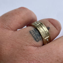 Load image into Gallery viewer, Rustic Male Wedding band/Engagement ring - 8mm - yellow gold