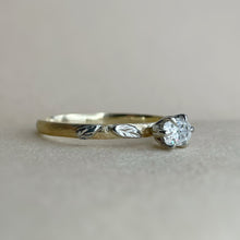 Load image into Gallery viewer, Wildwood Bloom – Handcrafted Two-Tone Engagement Ring