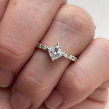 Load image into Gallery viewer, North Star – Handcrafted Pavé Engagement Ring