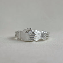 Load image into Gallery viewer, Made to order - LOVER Fede Gimmel ring - Sterling Silver, Yellow Gold, White Gold - stacking ring