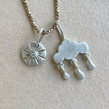 Load image into Gallery viewer, OOAK round moissanite sterling silver pendant/charm