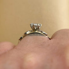 Load image into Gallery viewer, Wildwood Bloom – Handcrafted Two-Tone Engagement Ring