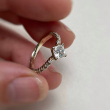 Load image into Gallery viewer, North Star – Handcrafted Pavé Engagement Ring