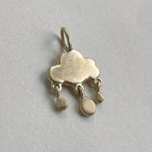 Load image into Gallery viewer, December- OOAK yellow gold cloud pendant
