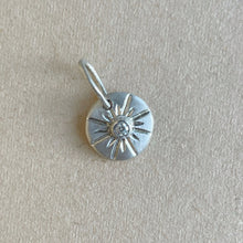 Load image into Gallery viewer, OOAK round moissanite sterling silver pendant/charm