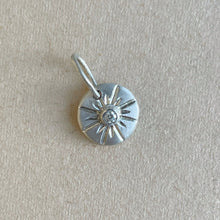 Load image into Gallery viewer, OOAK round moissanite sterling silver pendant/charm