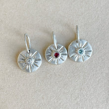 Load image into Gallery viewer, OOAK round ruby sterling silver pendant/charm
