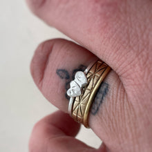 Load image into Gallery viewer, Made to order - LOVER Fede Gimmel ring - Sterling Silver, Yellow Gold, White Gold - stacking ring