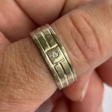 Load image into Gallery viewer, Rustic Male Wedding band/Engagement ring - 8mm - yellow gold