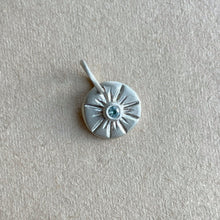 Load image into Gallery viewer, OOAK round aquamarine sterling silver pendant/charm