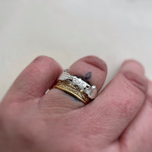 Load image into Gallery viewer, Made to order - LOVER Fede Gimmel ring - Sterling Silver, Yellow Gold, White Gold - stacking ring