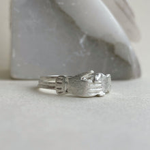 Load image into Gallery viewer, Made to order - LOVER Fede Gimmel ring - Sterling Silver, Yellow Gold, White Gold - stacking ring