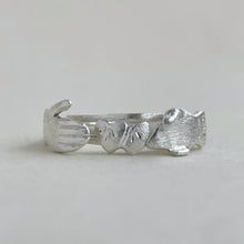 Load image into Gallery viewer, Made to order - LOVER Fede Gimmel ring - Sterling Silver, Yellow Gold, White Gold - stacking ring