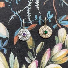 Load image into Gallery viewer, Sale - OOAK round amethyst sterling silver pendant/charm