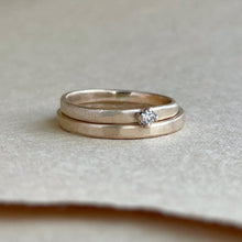 Load image into Gallery viewer, Made to order - Plain Gold Stacking Ring, Textured, Minimal, Ethically Made