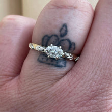 Load image into Gallery viewer, Wildwood Bloom – Handcrafted Two-Tone Engagement Ring