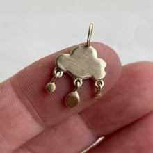 Load image into Gallery viewer, December- OOAK yellow gold cloud pendant

