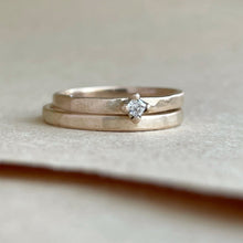 Load image into Gallery viewer, Made to order - Plain Gold Stacking Ring, Textured, Minimal, Ethically Made