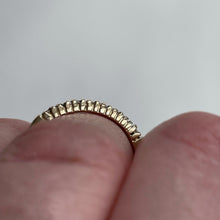 Load image into Gallery viewer, Yellow gold- 2mm and 4mm - Halve eternity rustic wedding band set