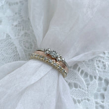 Load image into Gallery viewer, Handcrafted 2mm rose gold wedding band with minimal rustic texture made from recycled ethical gold