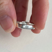 Load image into Gallery viewer, Thick 925 Sterling Silver Wedding Band with Semi-Polished Texture