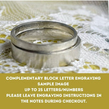Load image into Gallery viewer, Yellow gold- 2mm and 4mm - Hammered brush finish wedding band set