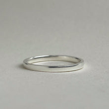 Load image into Gallery viewer, Thin 925 Sterling Silver Wedding Band with Semi-Polished Texture