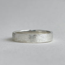 Load image into Gallery viewer, Thick Sterling Silver Wedding Band with Minimal Rustic Texture
