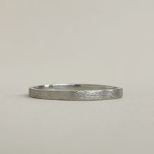 Load image into Gallery viewer, White gold - 2mm - Rustic wedding ring