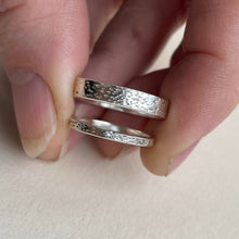 Load image into Gallery viewer, 925 - Unique Silver Wedding Band Set - Silver
