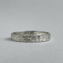 Load image into Gallery viewer, geometric wedding band, wedding band, ethically sourced sterling silver, men's wedding bands, recycled silver, eco-friendly jewelry