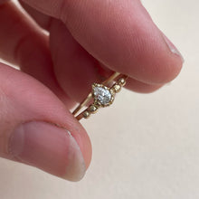 Load image into Gallery viewer, OOAK - Abigail - pear shaped white sapphire - yellow gold
