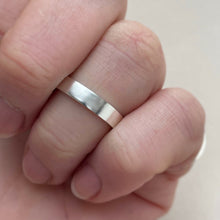 Load image into Gallery viewer, Thick 925 Sterling Silver Wedding Band with Semi-Polished Texture