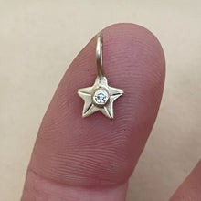Load image into Gallery viewer, Star charm 10kt solid yellow gold pendant/charm
