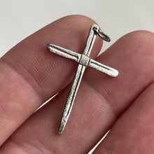 Load image into Gallery viewer, August - OOAK white gold cross
