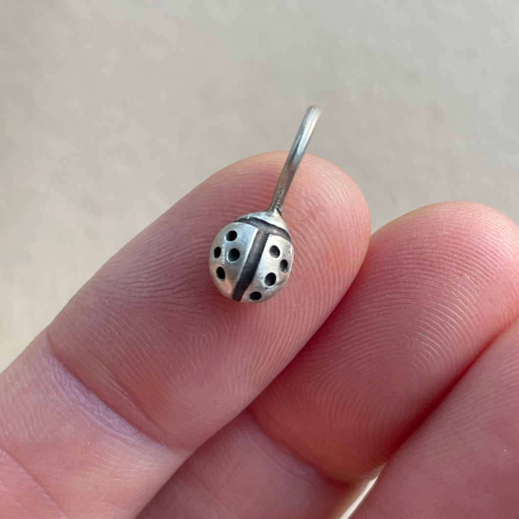 OOAK Lady bug #3 sterling silver pendant/charm