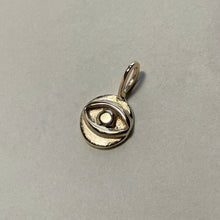 Load image into Gallery viewer, October - OOAK yellow gold eye pendant
