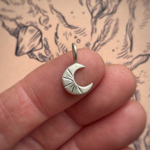 Load image into Gallery viewer, Silver moon - Charm 925 Sterling silver pendant/charm
