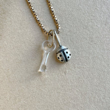 Load image into Gallery viewer, OOAK Lady bug #1 sterling silver pendant/charm
