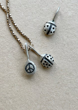 Load image into Gallery viewer, OOAK Lady bug #1 sterling silver pendant/charm
