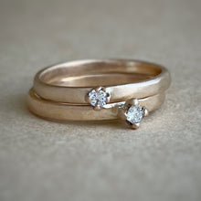 Load image into Gallery viewer, Made to order - Round Stone Stacking Ring, Organic, Textured, Ethically Made
