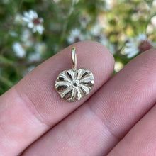 Load image into Gallery viewer, September - OOAK yellow gold flower pendant
