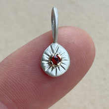 Load image into Gallery viewer, OOAK red garnet gold setting pendant/charm
